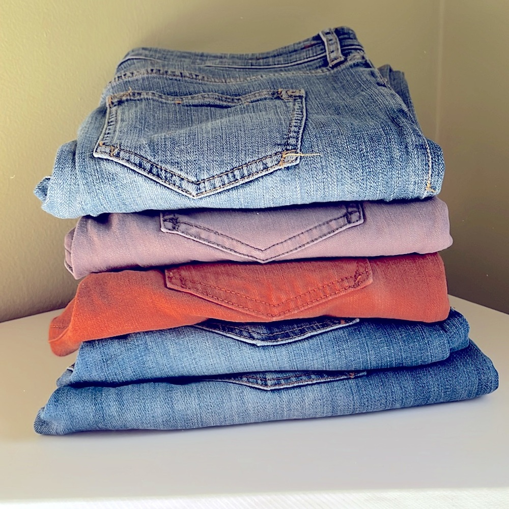 Lot of 5 Anthropologie jeans Pilcro and Letterpress